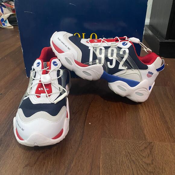 Ralph Lauren Tokyo Stadium 1992 Chunky Trainer Sneakers Size 8 - Picture 1 of 9